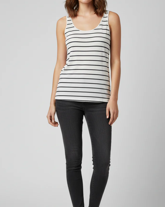 H&M Black and White Striped Tank Top