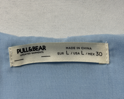 Pull & Bear Light Blue Tailored Button-Up Vest