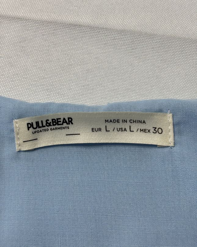 Pull & Bear Light Blue Tailored Button-Up Vest