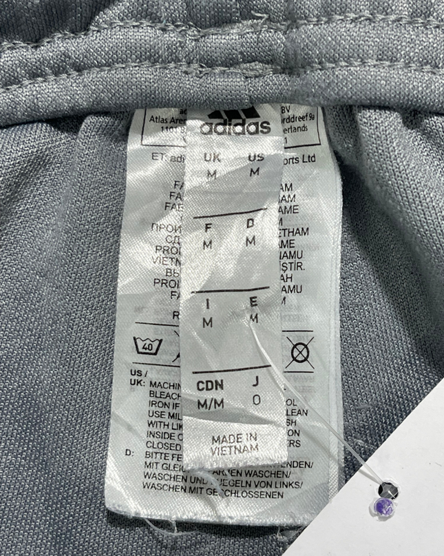 Adidas Grey 3-Stripe Athletic Training Track Pants