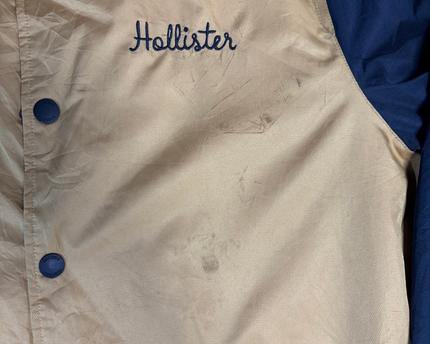 Hollister Yellow Contrast Sleeve Varsity Bomber Jacket