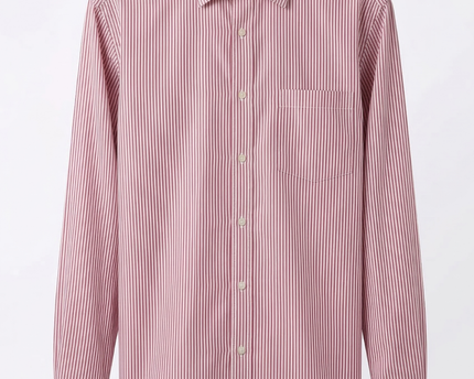 Blue Harbour Pink/White Luxury Cotton Silk Striped Shirt