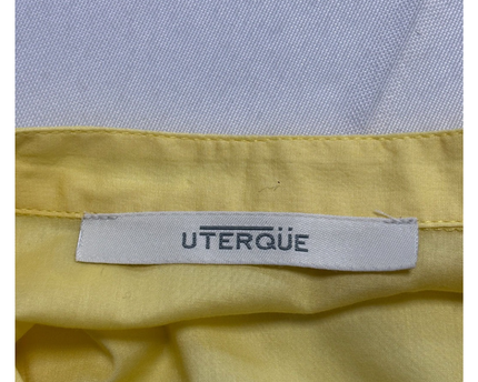 Uterqüe Yellow Oversized Cotton Blouse