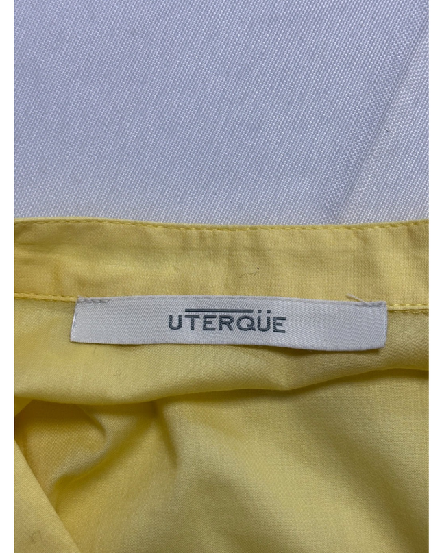 Uterqüe Yellow Oversized Cotton Blouse
