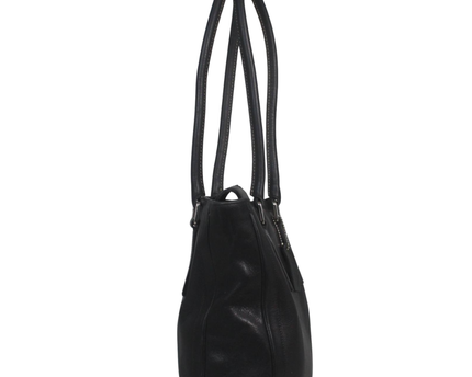 Coach Black Leather Tote Bag