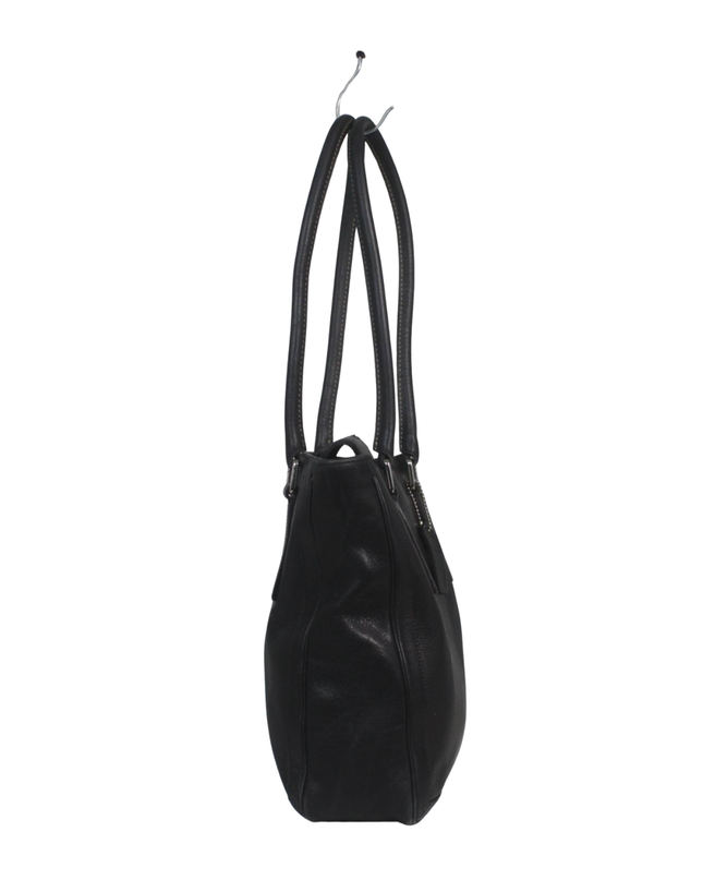 Coach Black Leather Tote Bag