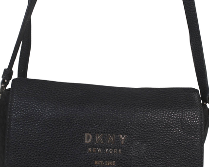DKNY Black Pebbled Leather Crossbody Bag