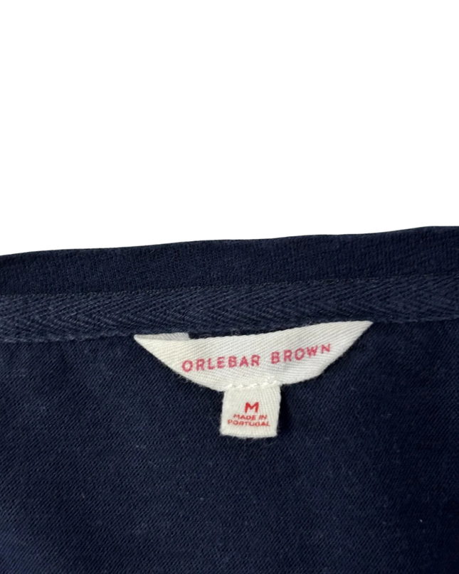 Orlebar Brown Navy Blue Striped Sammy Breton T-Shirt