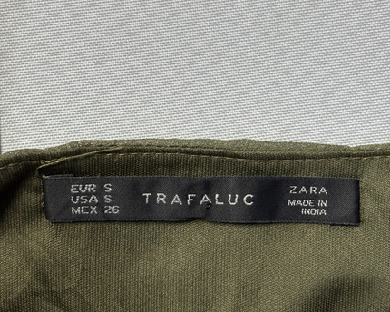 Zara Trafaluc Olive Green Sleeveless Maxi Dress