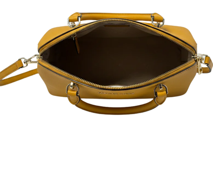 Michael Kors Yellow Saffiano Leather Dome Satchel Bag