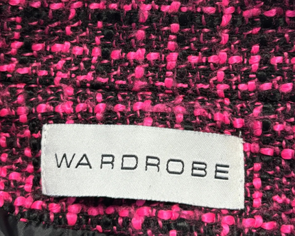 Wardrobe Pink and Black Bouclé Tweed Blazer