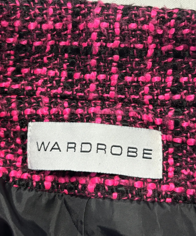 Wardrobe Pink and Black Bouclé Tweed Blazer