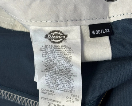 Dickies Dark Blue Loose Fit Double Knee Work Pants