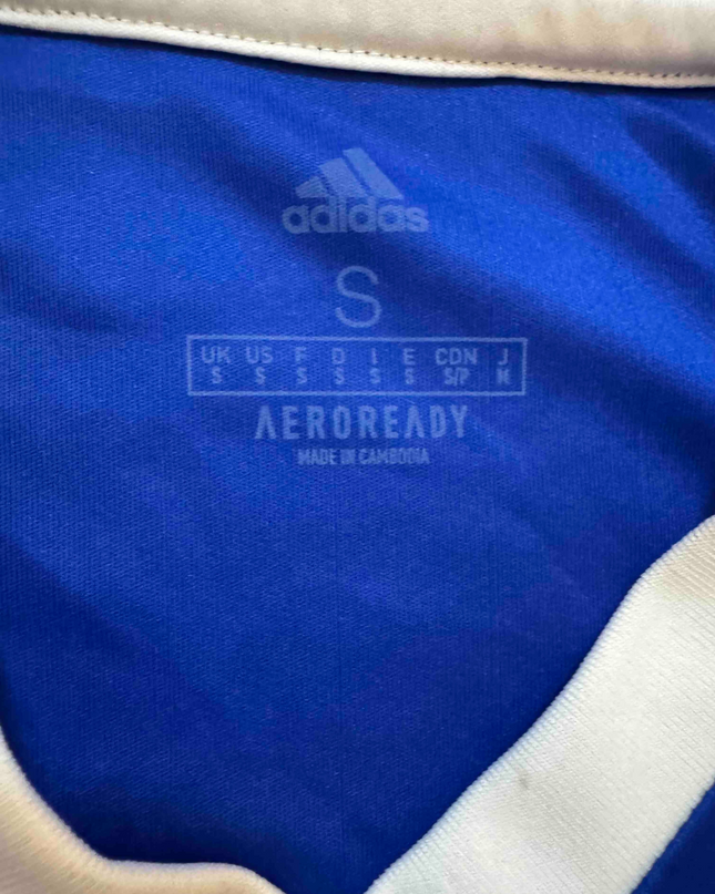 Adidas Aeroready Royal Blue 3-Stripes Training Jersey - S
