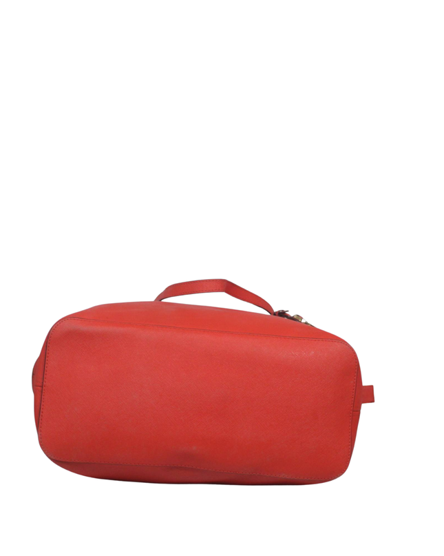 Michael Kors Red Saffiano Leather Tote Bag