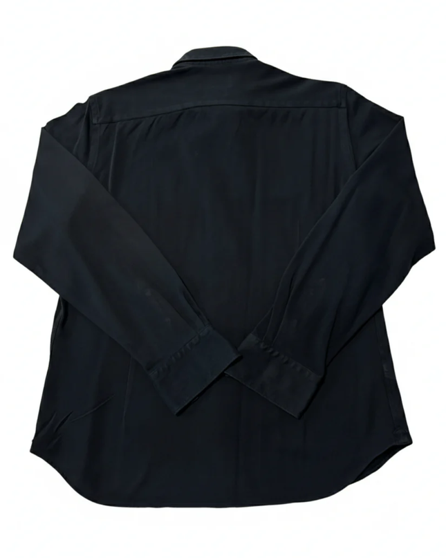 Massimo Dutti BlackTextured Long Sleeve Shirt