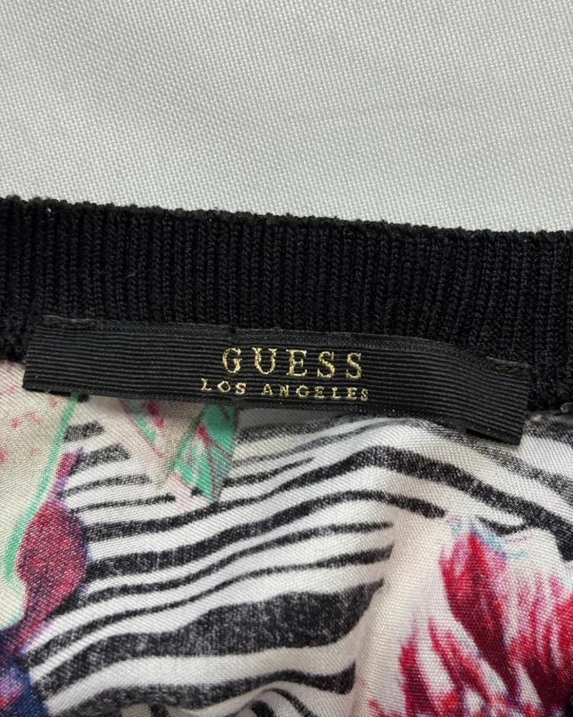 GUESS Multi/Floral/Zebra Sleeveless Maxi Dress