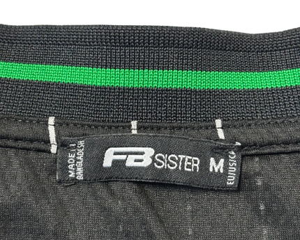 FB SISTER Black Harlem Stars Graphic Pinstripe Jersey