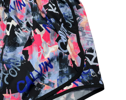 Calvin Klein Performance Multicolor Graffiti Print Sports Shorts