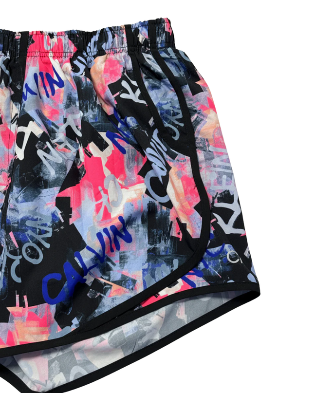 Calvin Klein Performance Multicolor Graffiti Print Sports Shorts