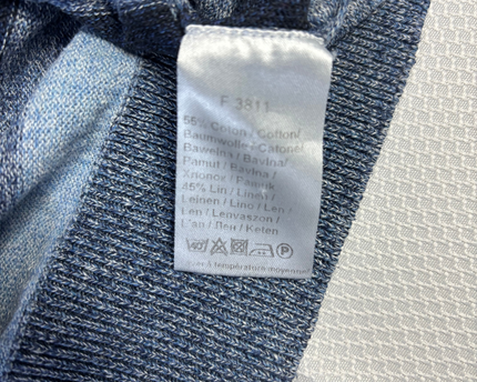 Lacoste Blue Striped Crewneck Knit Sweater