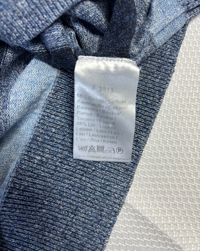 Lacoste Blue Striped Crewneck Knit Sweater