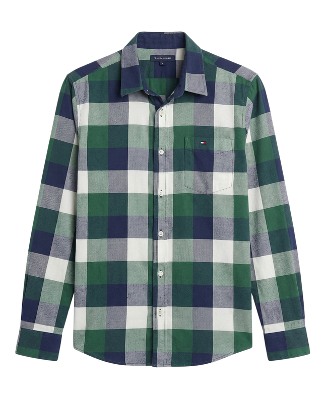 Tommy Hilfiger Green/Navy Blue Check Shirt