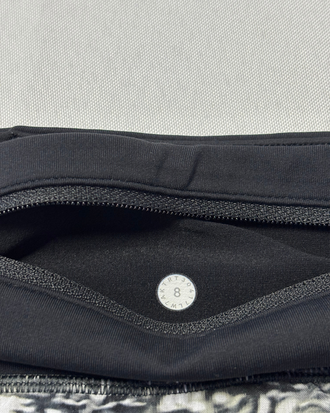 Lululemon Black/White Pattern Tracker Short II Athletic Shorts