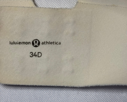 Lululemon Cream Cross-Back Seamless Sports Bra