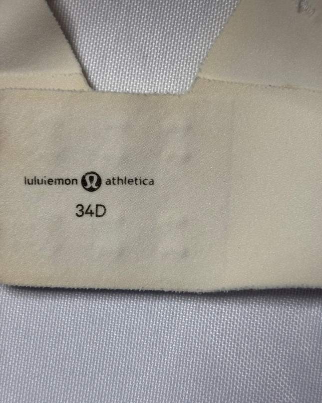 Lululemon Cream Cross-Back Seamless Sports Bra