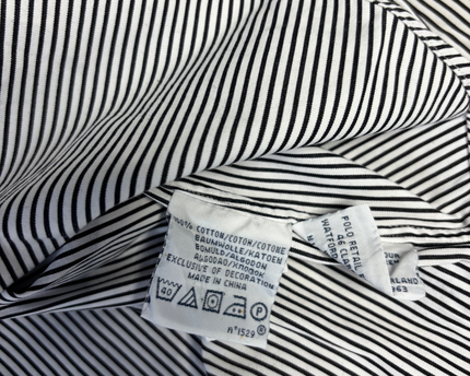 Ralph Lauren Navy/White Striped Custom Fit Button-Down Shirt