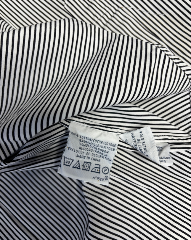 Ralph Lauren Navy/White Striped Custom Fit Button-Down Shirt