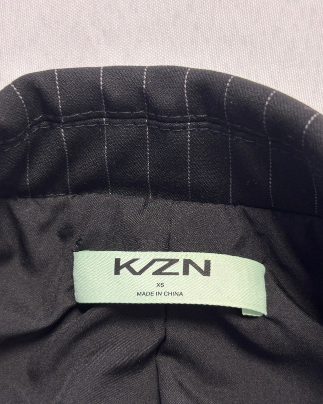 KZN Black Pinstripe Tailored Blazer