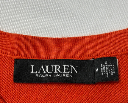 Lauren Ralph Lauren Orange Crew Neck Knit Sweater