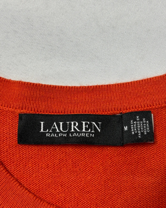 Lauren Ralph Lauren Orange Crew Neck Knit Sweater