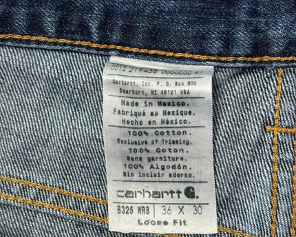 Carhartt Blue Loose Straight Fit Denim Jeans