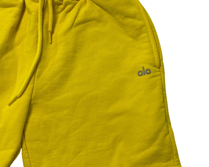 Alo Yellow Fleece Lounge Shorts