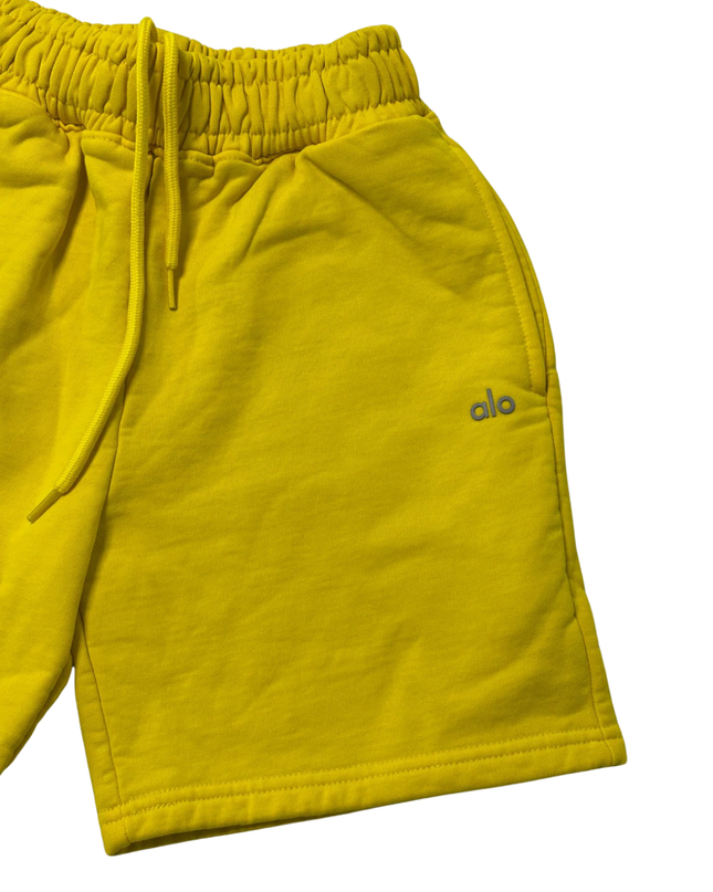 Alo Yellow Fleece Lounge Shorts