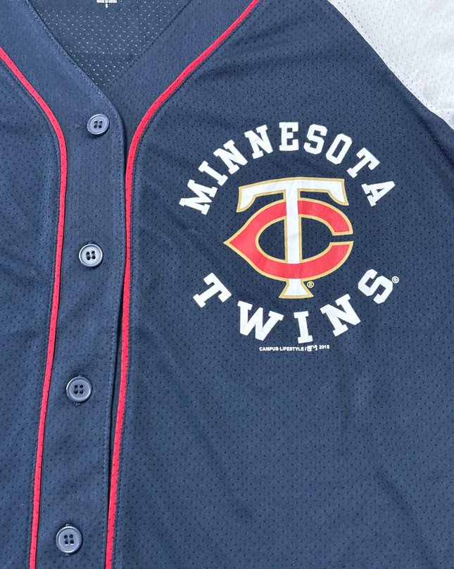 Campus Lifestyle Navy Blue Minnesota Twins MLB Women's Baseball Jersey