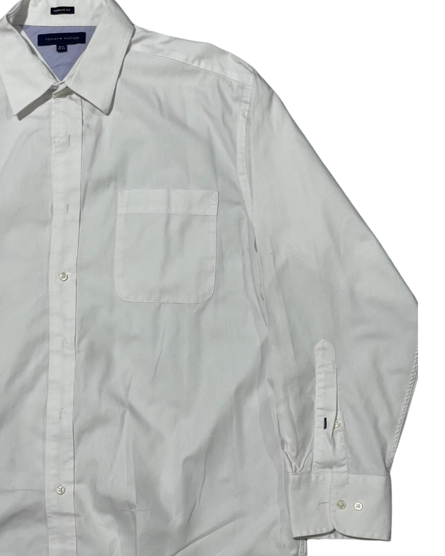 Tommy Hilfiger White Regular Fit Long Sleeve Button-Down Shirt
