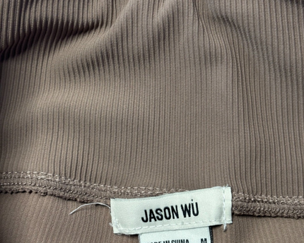 Jason Wu Brown Ribbed High-Rise Leggings