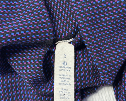 Lululemon Purple Micro-Pattern High-Rise Leggings