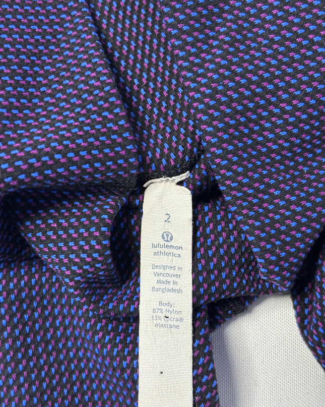 Lululemon Purple Micro-Pattern High-Rise Leggings