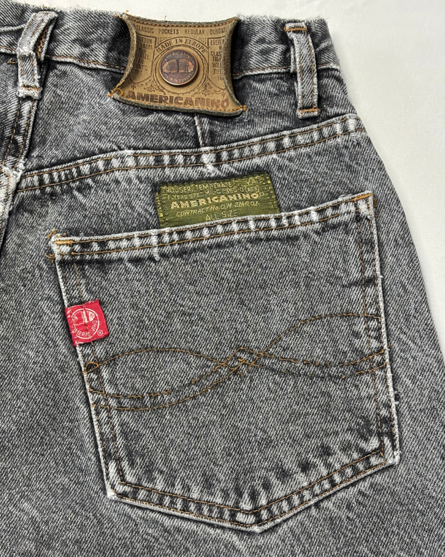 Americanino Grey Vintage Straight Leg Button Fly Jeans
