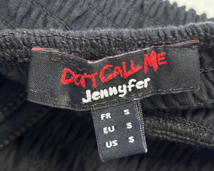 Don't Call Me Jennyfer Black Smocked Puff Sleeve Mini Dress
