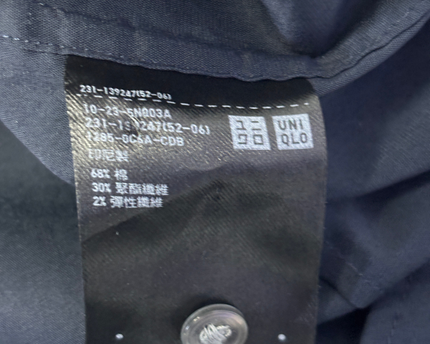 Uniqlo Navy Blue Short Sleeve Button-Down Shirt
