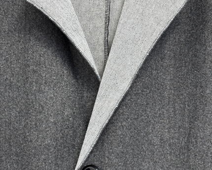 Grey Minimalist Oversized Mid-Length Coat