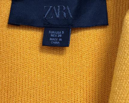 Zara Mustard Yellow Knit Buttoned Waistcoat Vest