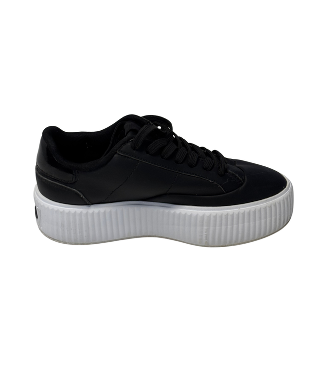 Fila Black Women's Leather Platform Sneakers