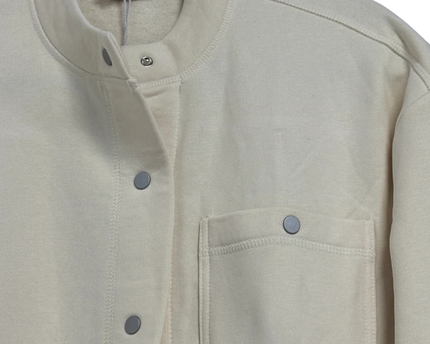 Tchibo Essentials Cream Mock Neck Snap-Front Jacket W/Tags